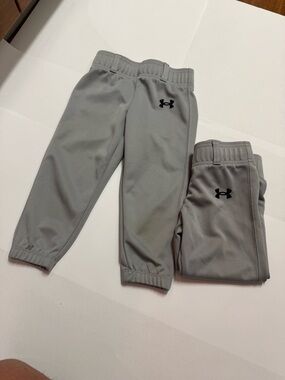 Under Armour Kids Light Gray Athletic Baseball Pants